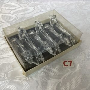 Lot de 6 porte couteaux plastique chien basset ou pièces de jeu ? Cui.c7