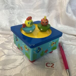 Boîte à musique poisson vert baudet pue.c2