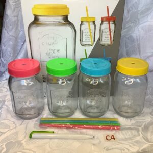 Lot de 4 verres avec pailles cui.c4
