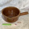 Poêlon ancien en terre cuite Marron cui.c14