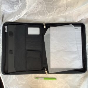 Porte document en tissu avec bloc note neuf