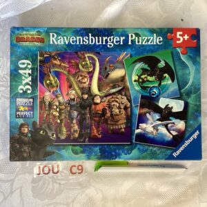 Lot de 3 puzzles 49 pièces Dragon jou.c9