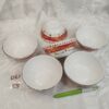 Lot de 6 bols décorés oranges et blancs dej.c5