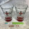 Lot de deux verres Martini rouges ver.c6