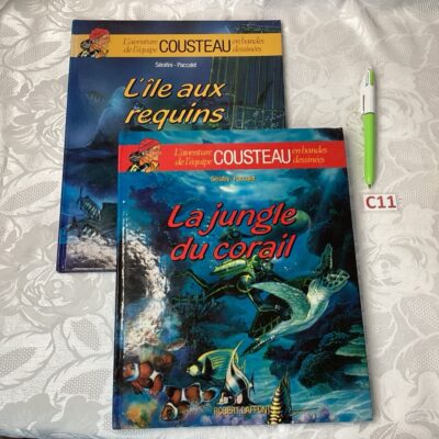 Lot de deux aventures du commandant Cousteau en BD