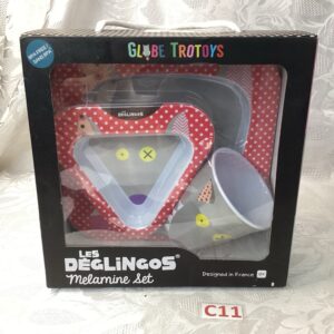 Set assiette bol et gobelet enfant neuf motif loup Cui.c11