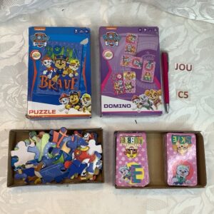 Lot de 2 jeux Pat patrouille domino et puzzle jou.c5