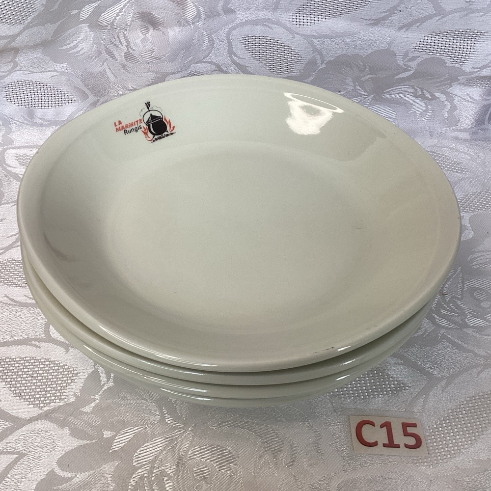 Lot de 4 assiettes à soupe la marmite rugis Cui.c15