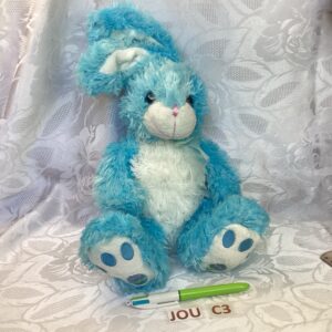 Peluche lapin bleu très doux jou.c3