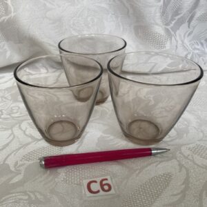 Lot de trois verres à eau empilables ver.c6