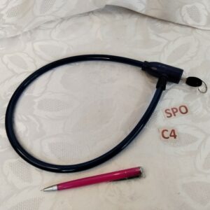 Antivol câble pour vélo noir avec serrure et clé spo.c4