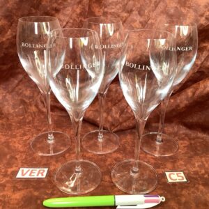 Lot de 5 verres à vin Bollinger ver.c5