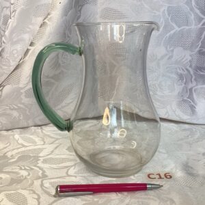 Carafe transparente poignée verte Cui.c16