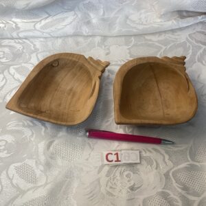 Vide poche forme coquillage en bois dec.c1