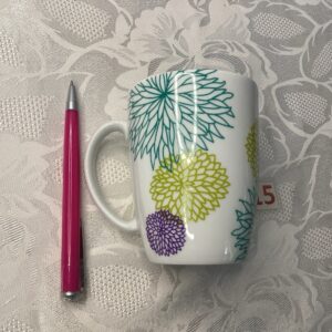 Mug fleurs verte violette dej.c5
