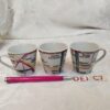Lot de 3 petites tasses identiques avec lignes ferroviaires de Paris dej.c7