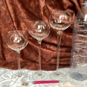 Lot de trois très grands verres ballon ver.c9